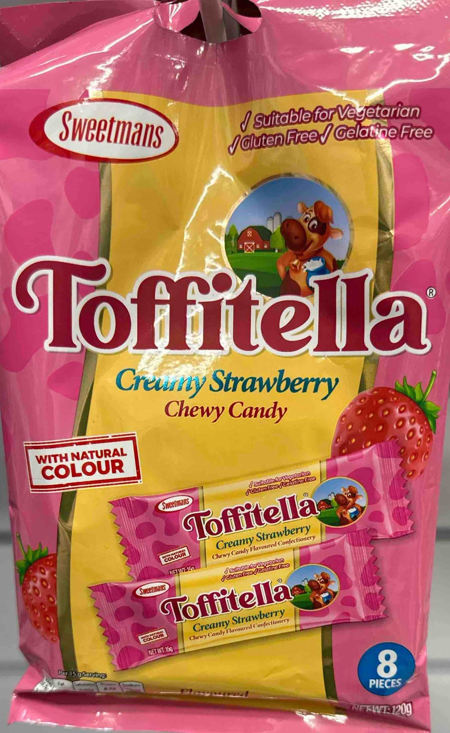 Toffitela Creamy Strawberry Chewy 120g