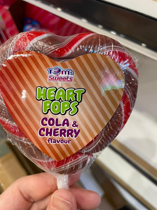 Tom's Sweets - Flavoured heart pop - Cherry Cola