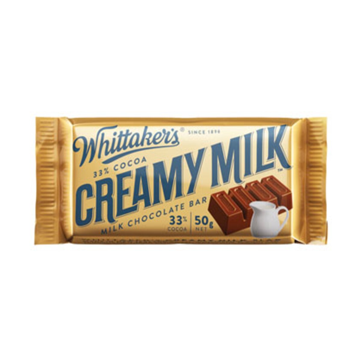 Whittaker's Creamy Milk Slab 50g - Tom's Confectionery Warehouse