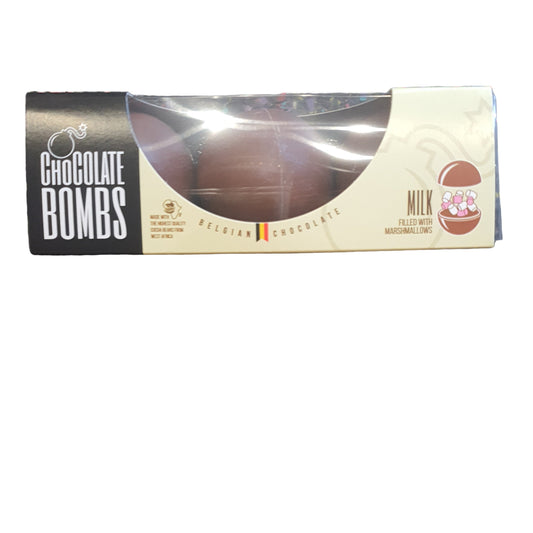 3 choc bombs with mini marshmallows Milk 150g
