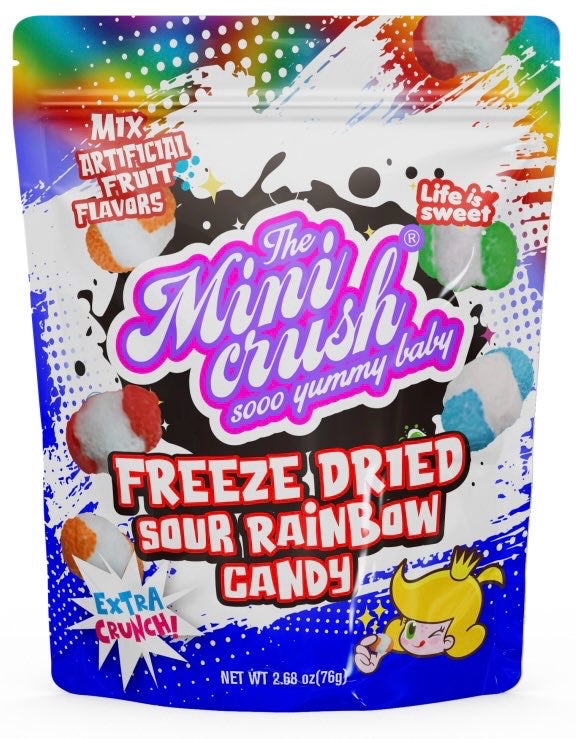 Sweets & Candy Freeze Dried Sour Rainbow Beans 76g