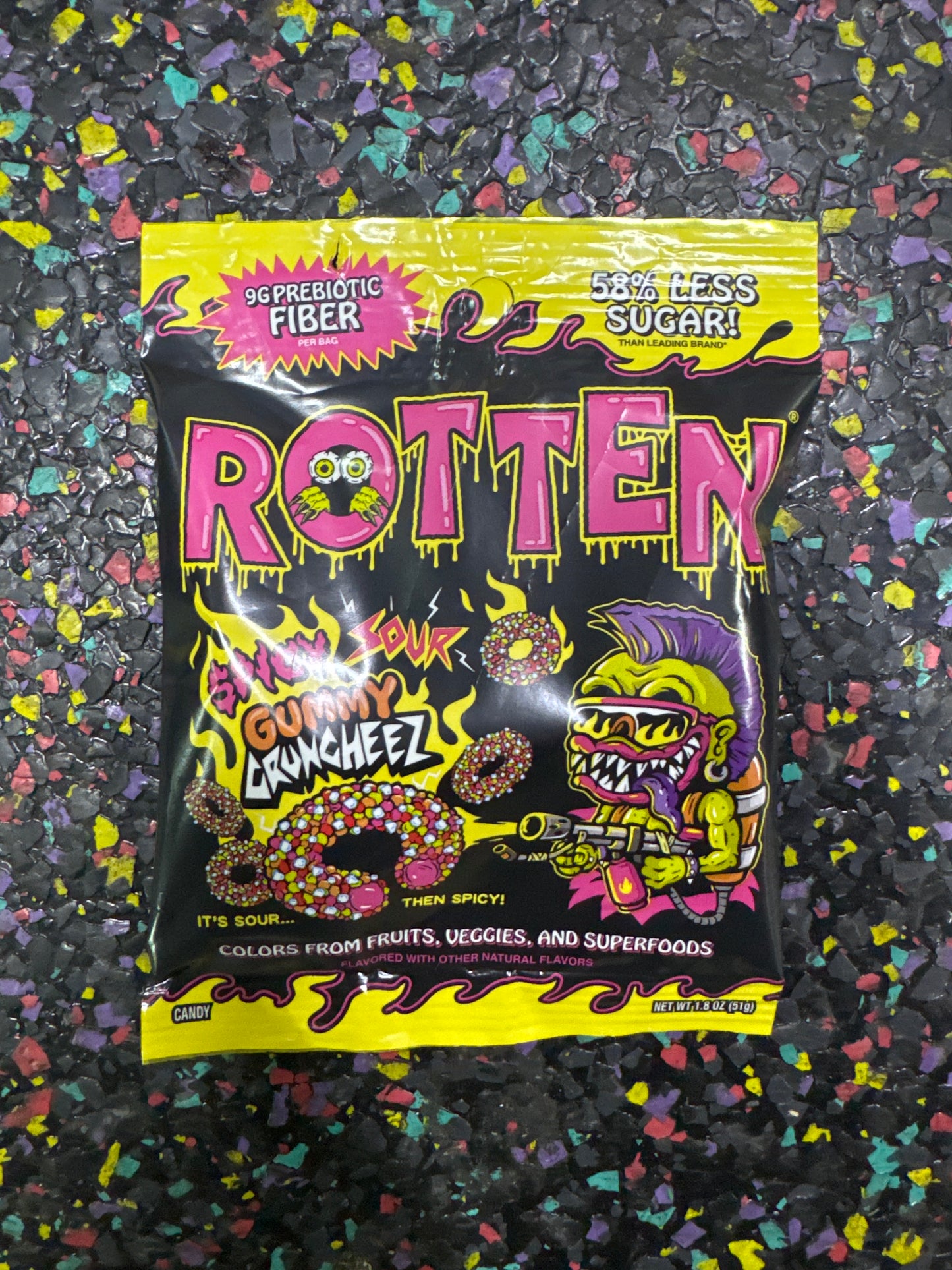 Rotten Spicy Sour Gummy Cruncheez 51g