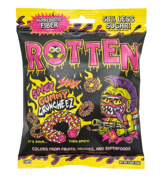 Rotten Spicy Sour Gummy Cruncheez 51g