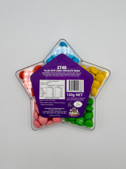 120g CHOCOLATE BEANS HEART-STAR