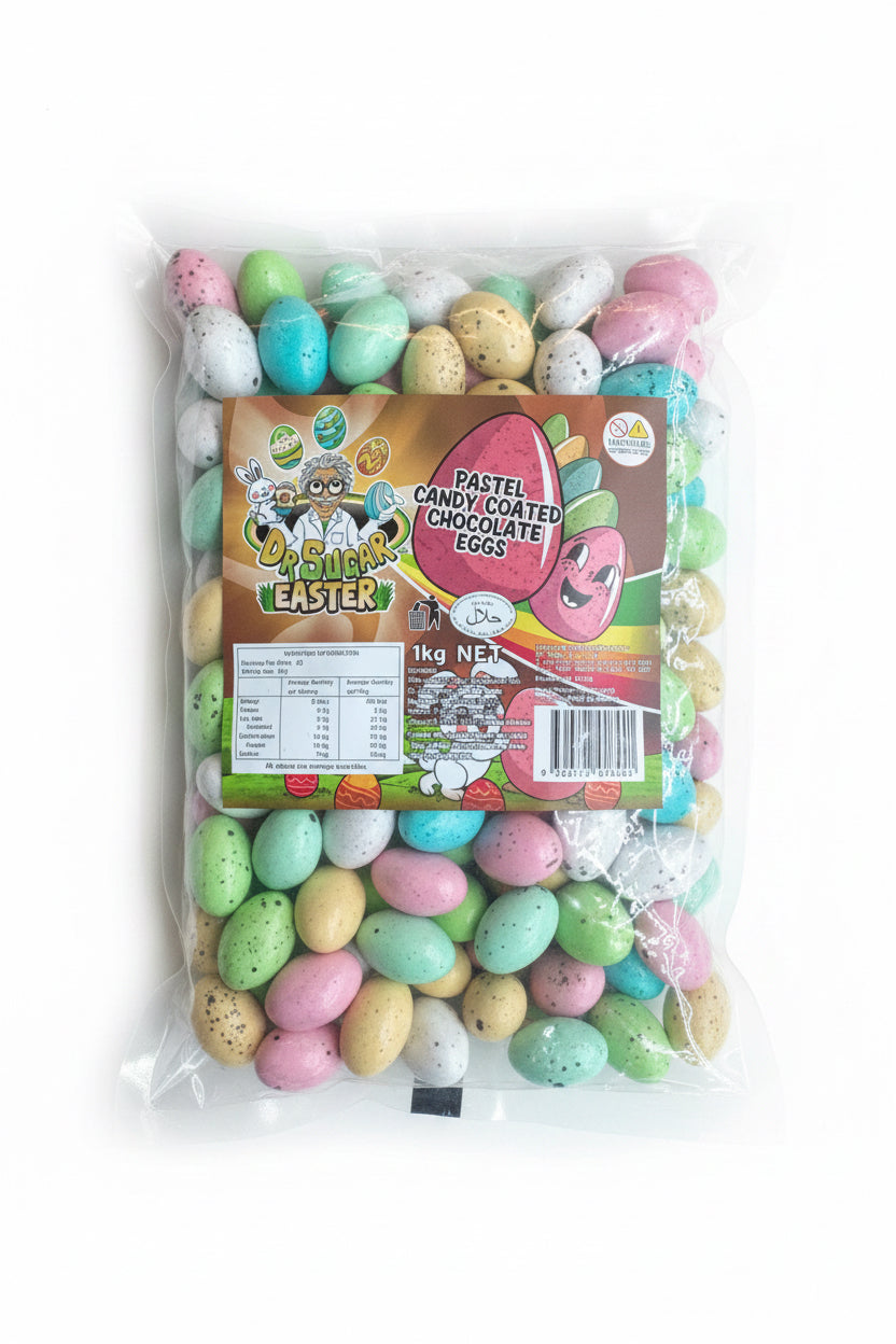 Dr Sugar Pastel Candy Coated Chocolate Eggs 1kg