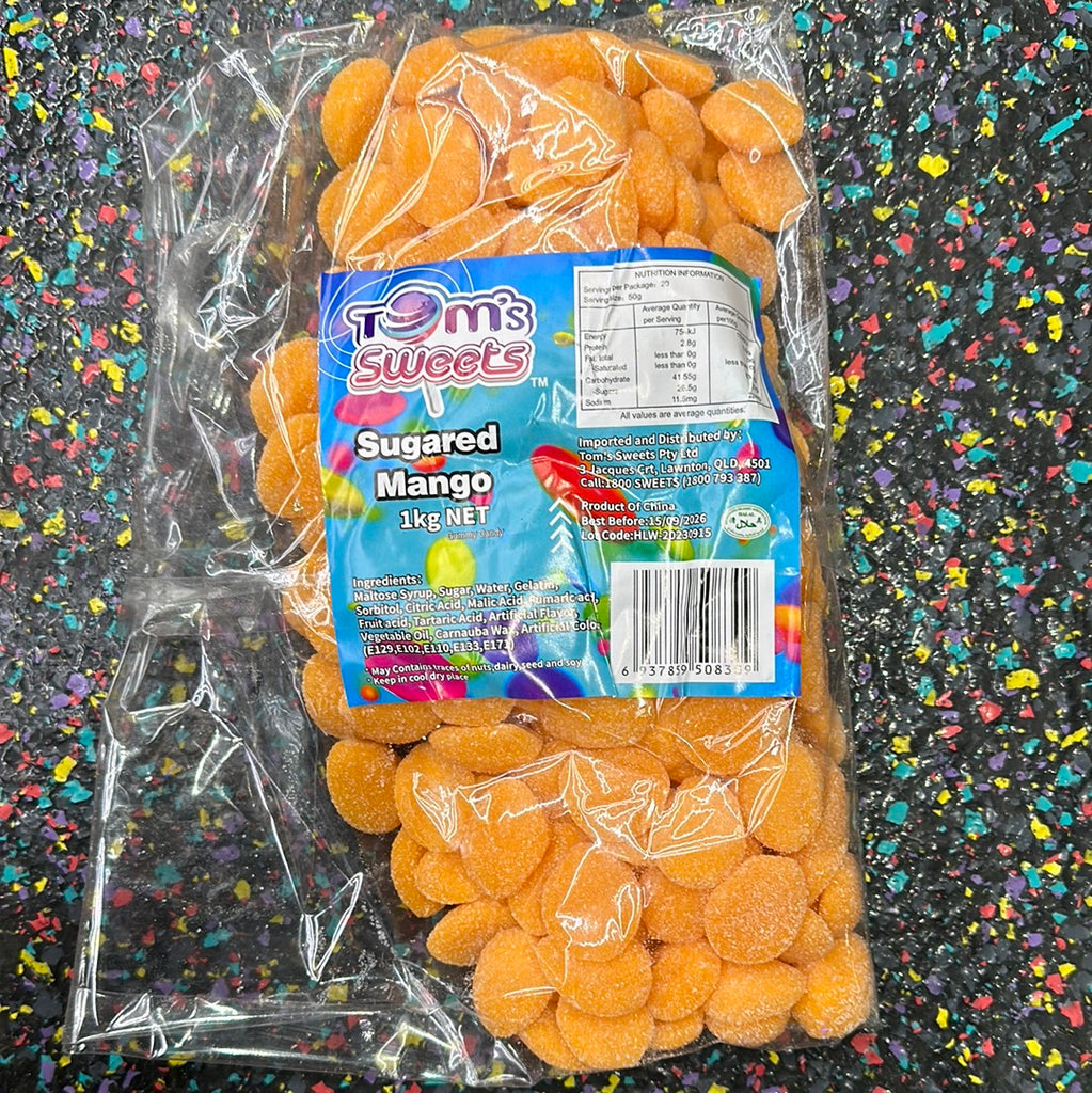 Tom's Sweets Sugared Mango 1kg Tom's Confectionery Warehouse