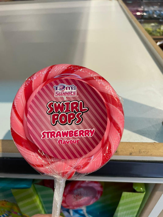Tom's Sweets - Flavoured swirl pop - Strawberry