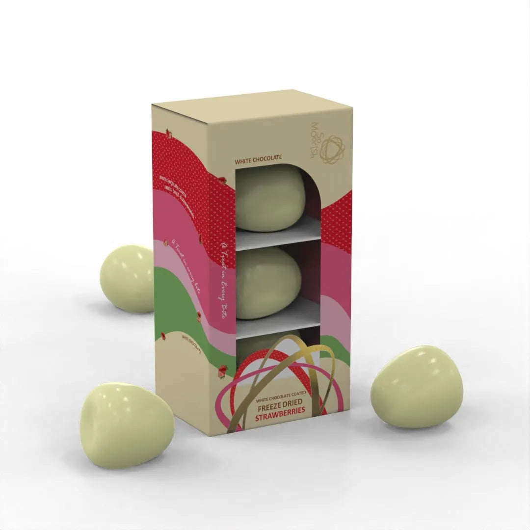 Freeze Dried Strawberries - White Chocolate Coated 60g