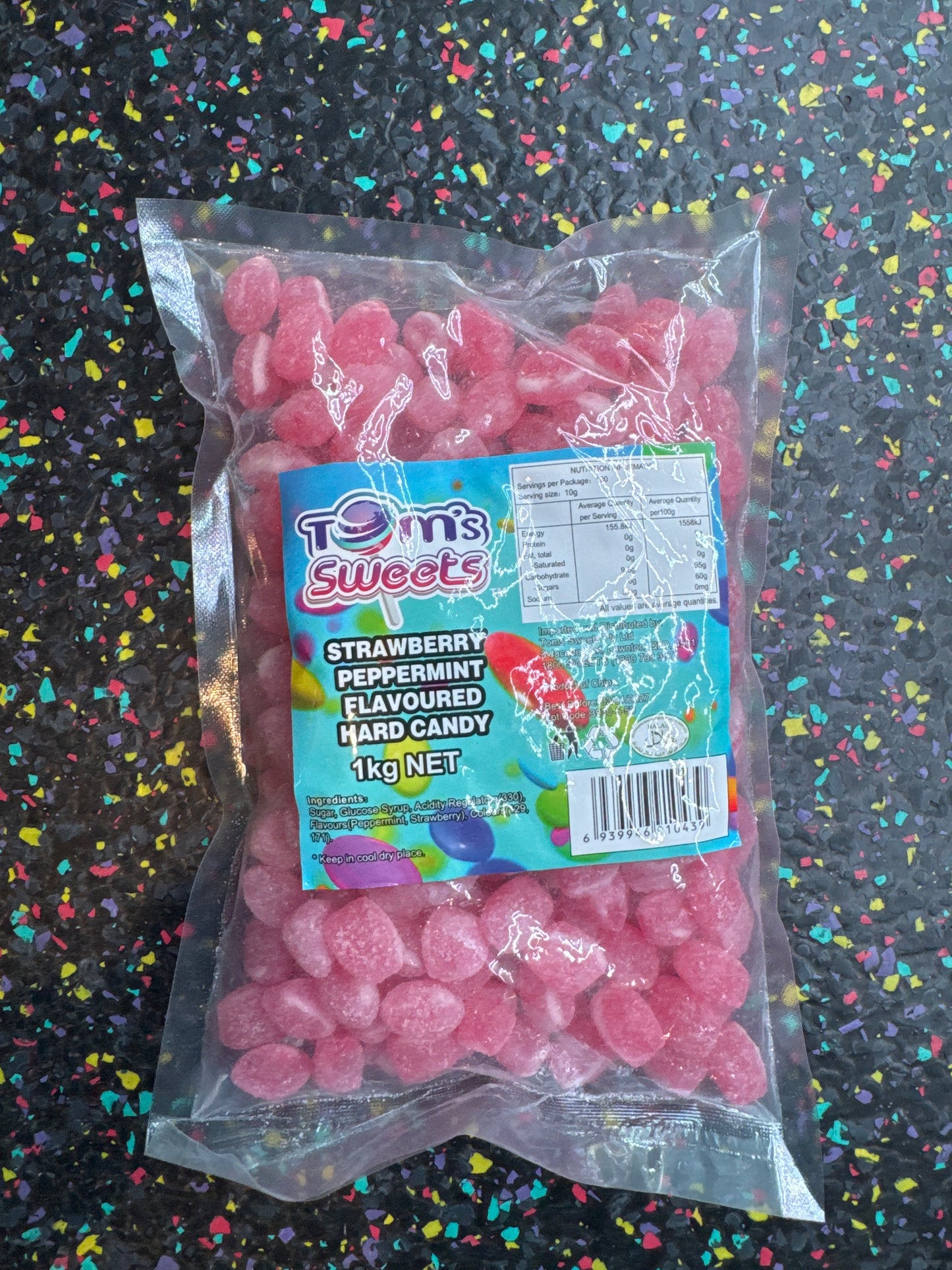 Tom's Sweets Strawberry Peppermint Hard Candy 1kg