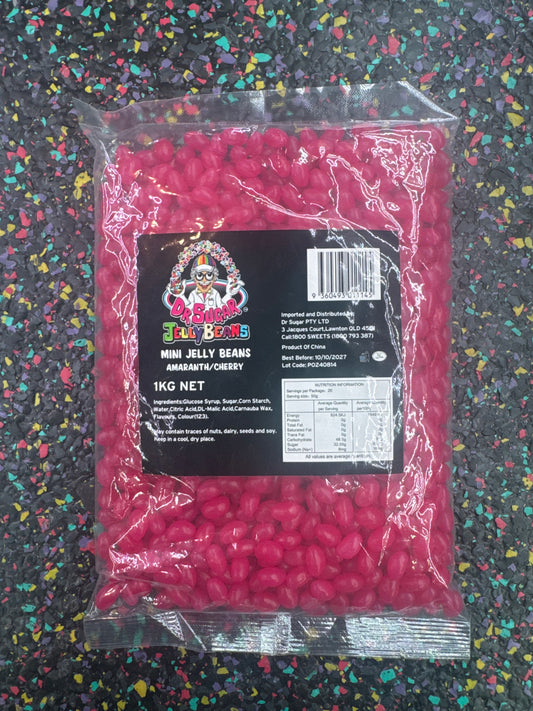 Dr Sugar - Mini Jelly Beans Amaranth - Cherry 1kg