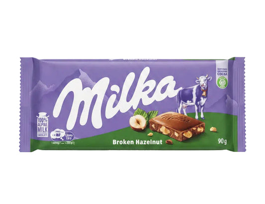 Milka Broken Hazelnut 90g