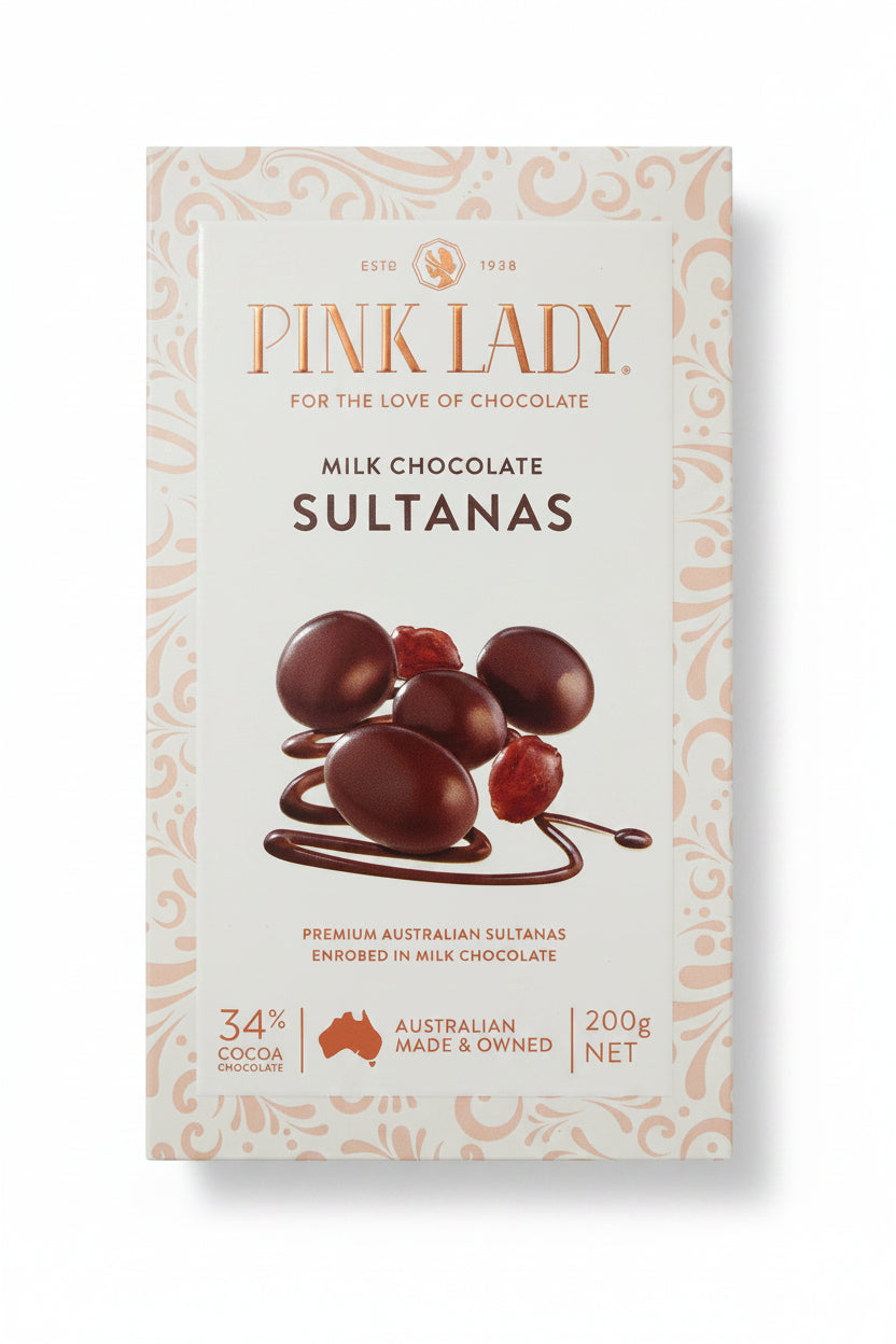 Pink Lady Milk Sultanas Box 200g