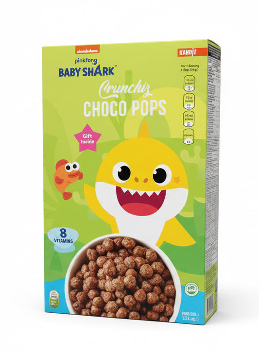 UK Baby Shark Choco Pops Cereal 375g