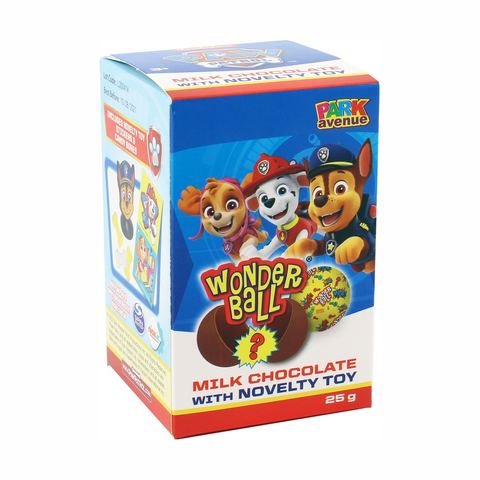Park Avenue Foods Paw Patrol Choc Wonder Ball/Toy