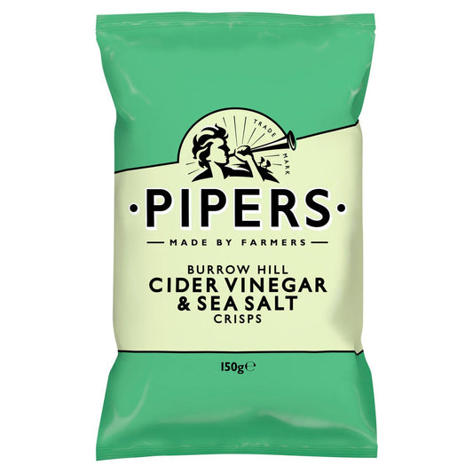Pipers Burrow Hill Cider Vinegar & Sea Salt Crisps 150g