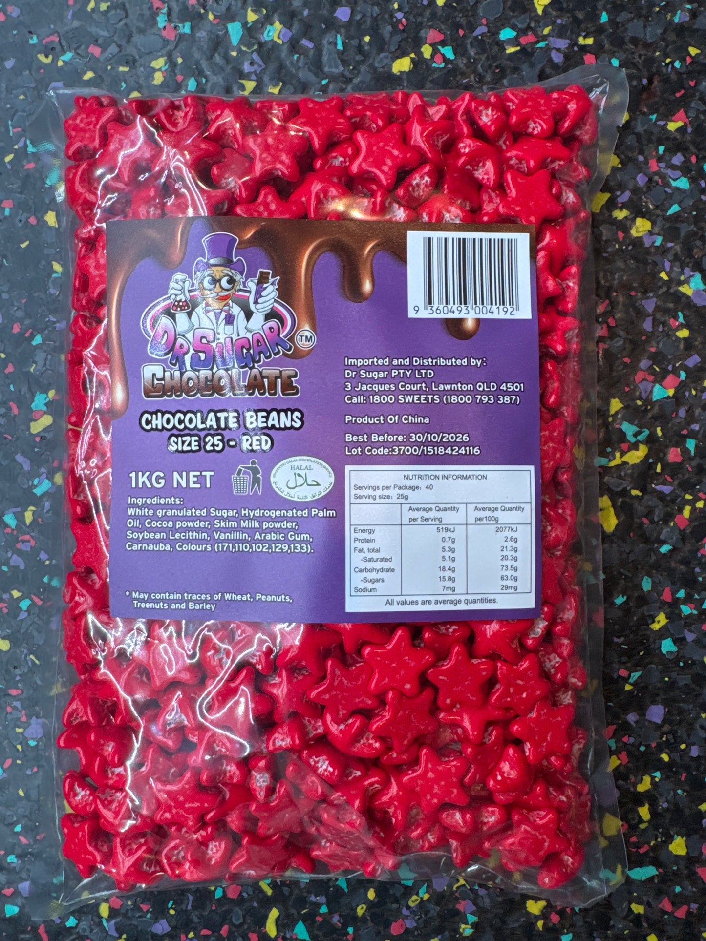 Dr Sugar - Red Chocolate Star 1kg