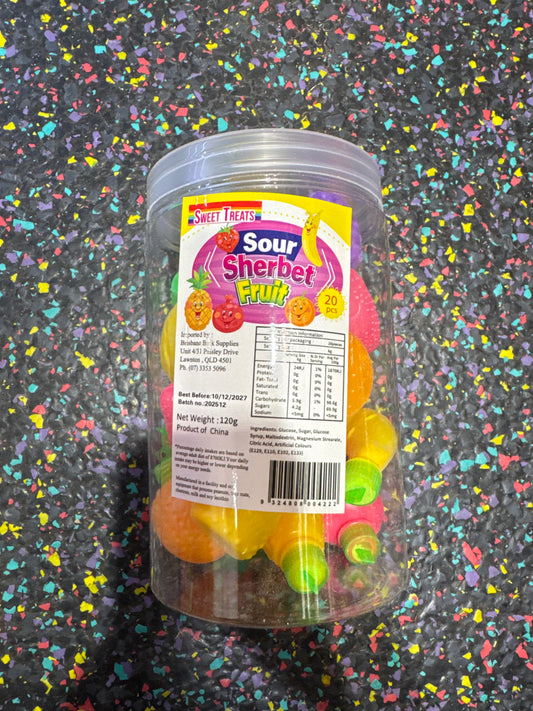 Sweet Treats Sour Sherbet Fruit 6gx20pc