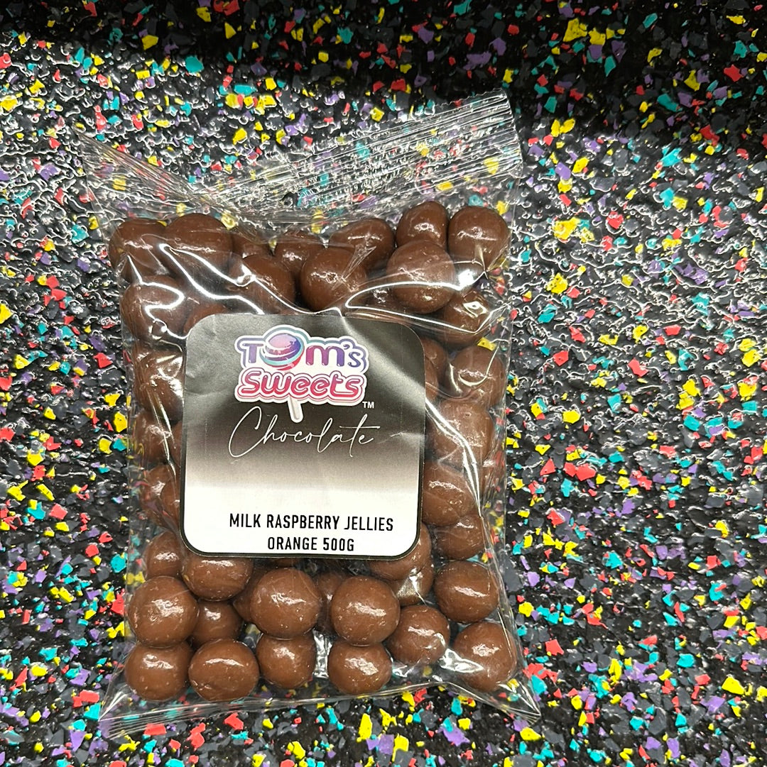 Tom’s Sweets milk, raspberry, jellies, orange 500g Tom's