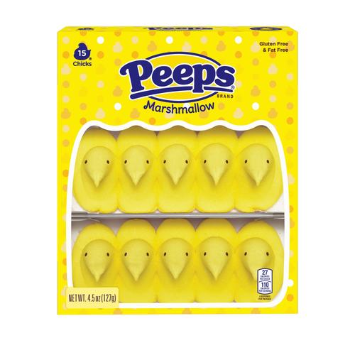 Peeps Yellow Marshmallow chicks 15pc 127g