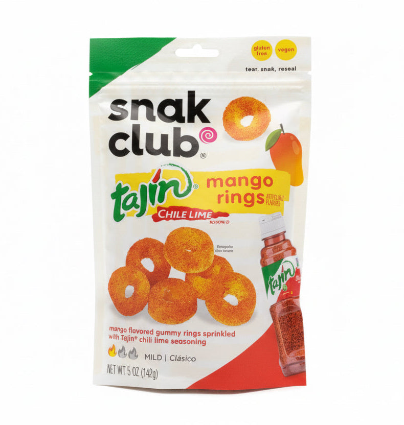 US Snack Club Tajin Mango Rings 142g