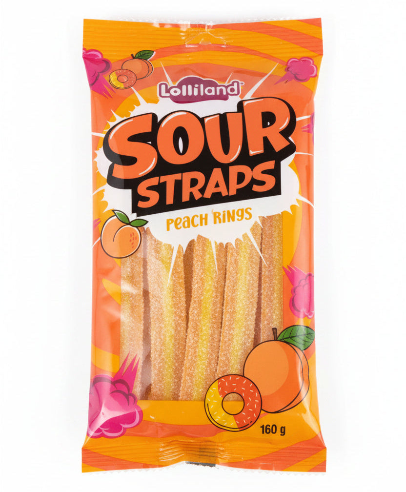 Sour Straps Peach Rings 160g