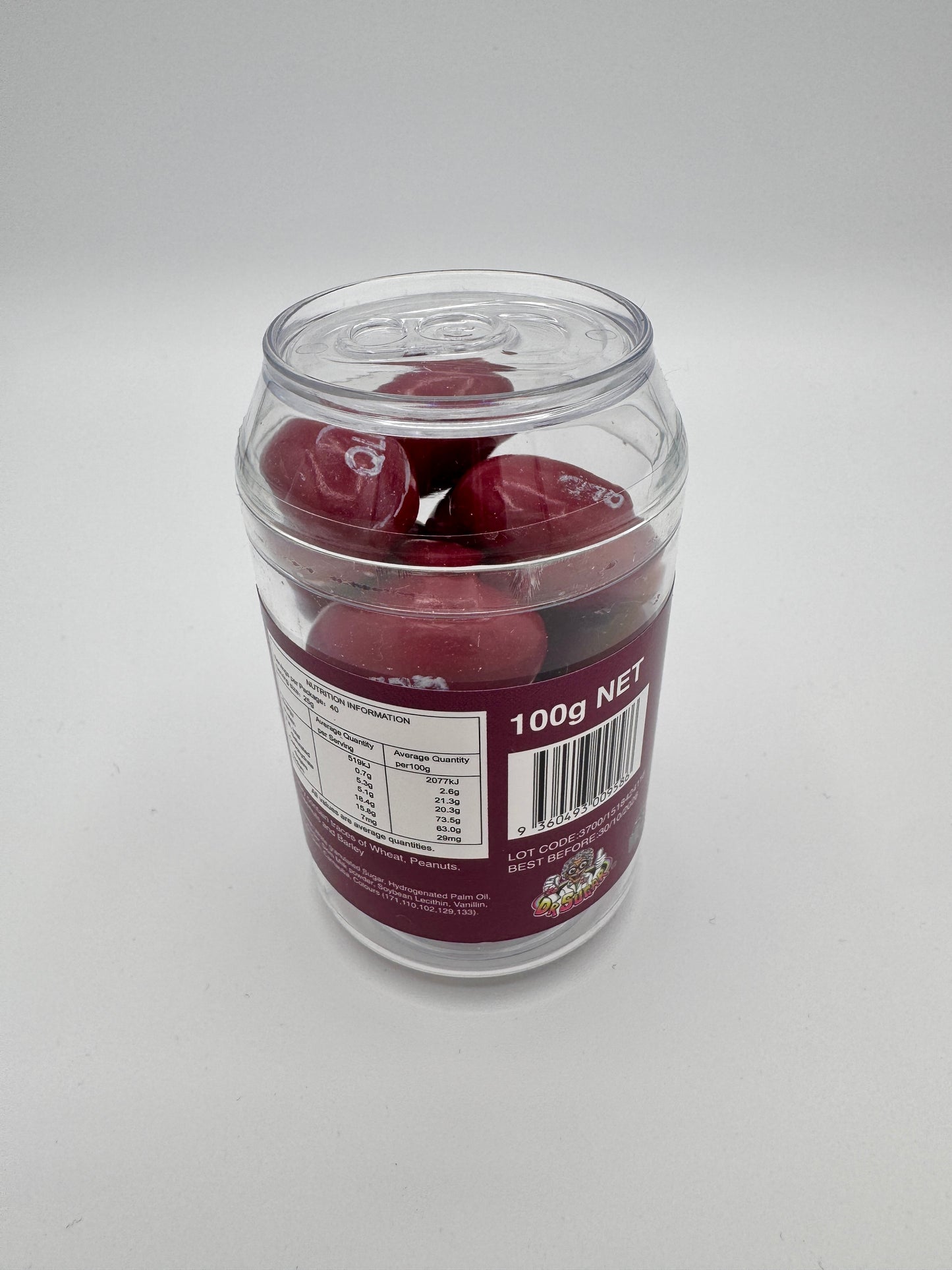 Dr Sugar - 100g CHOCOLATE footballs  - QLD - Red  colour-QLD FOOTY CAN