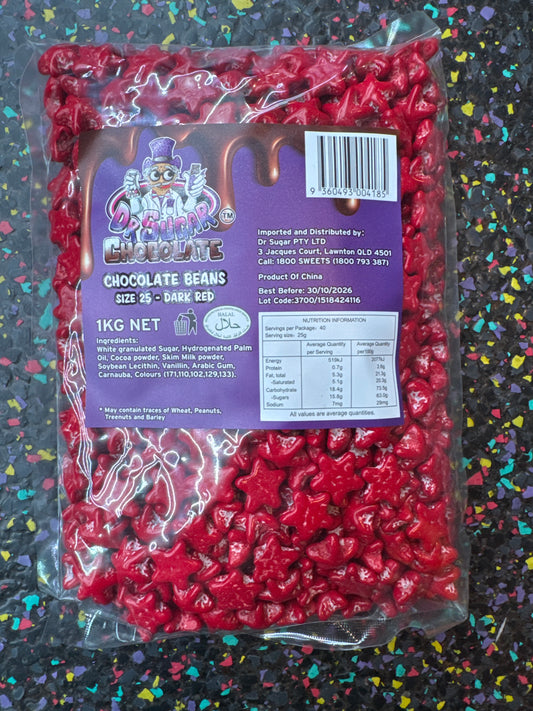 Dr Sugar - Dark Red Chocolate Star 1kg