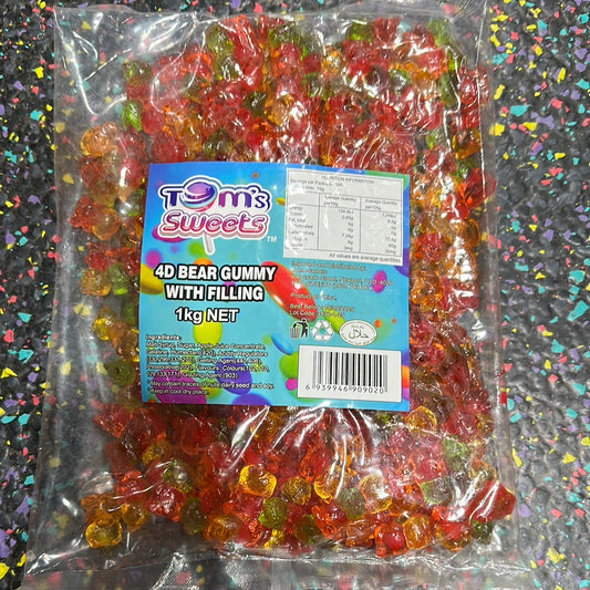 Tom’s Sweets 4D Bear Gummy With Filling 1kg