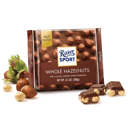 Ritter Sport Milk Whole Hazelnuts 100g - Tom's Confectionery Warehouse