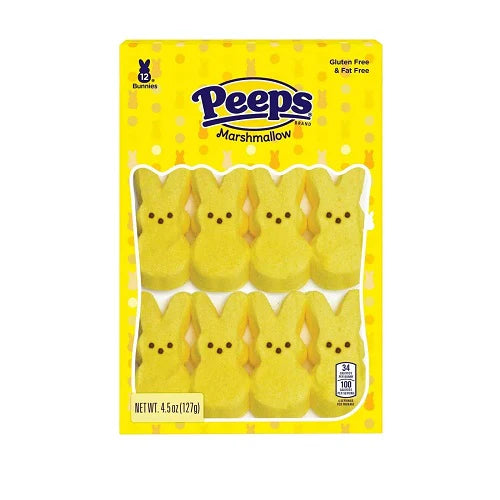 Peeps Yellow Marshmallow Bunnies 12pc 127g
