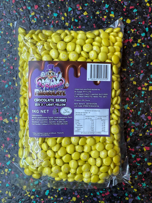 Dr Sugar Light Yellow Chocolate Bean 1kg