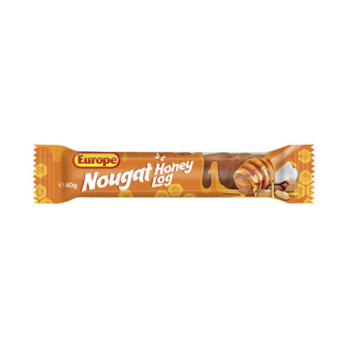 Europe Raspberry Nougat Log Europe Nougat Honey Log Chocolate Bar 40g – Tom's Confectionery Warehouse