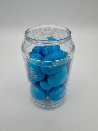 Dr Sugar - 100g CHOCOLATE Footballs  - NSW - Blue colour-NSW FOOTY CAN