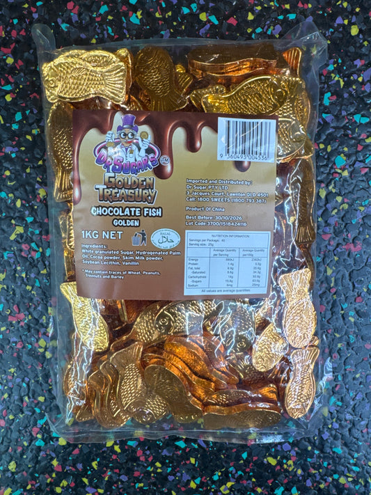 Dr Sugar - Gold Chocolate Fish 1kg
