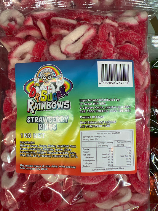Dr sugar Strawberry Rings 1kg