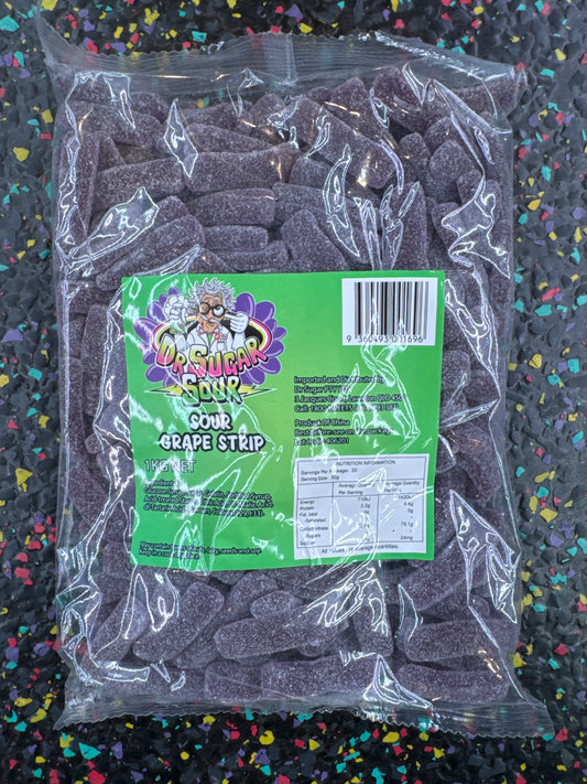 Dr. Sugar Sour Grape Strip 1kg