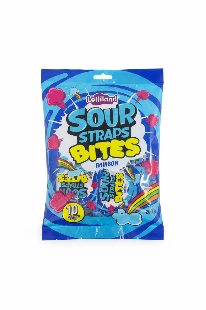 Sour Straps Bites Rainbow 200g