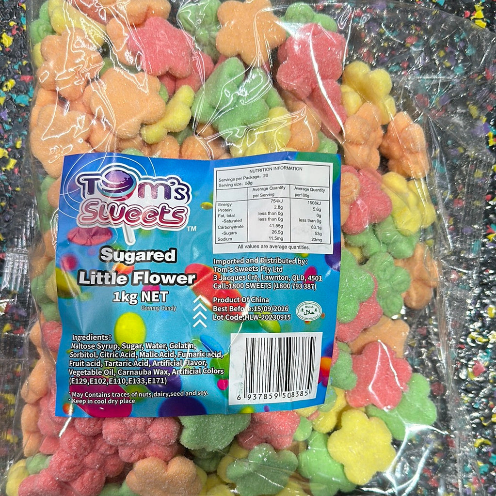 Tom's Sweets Sugared Little Flower 1kg Tom's Confectionery Warehouse