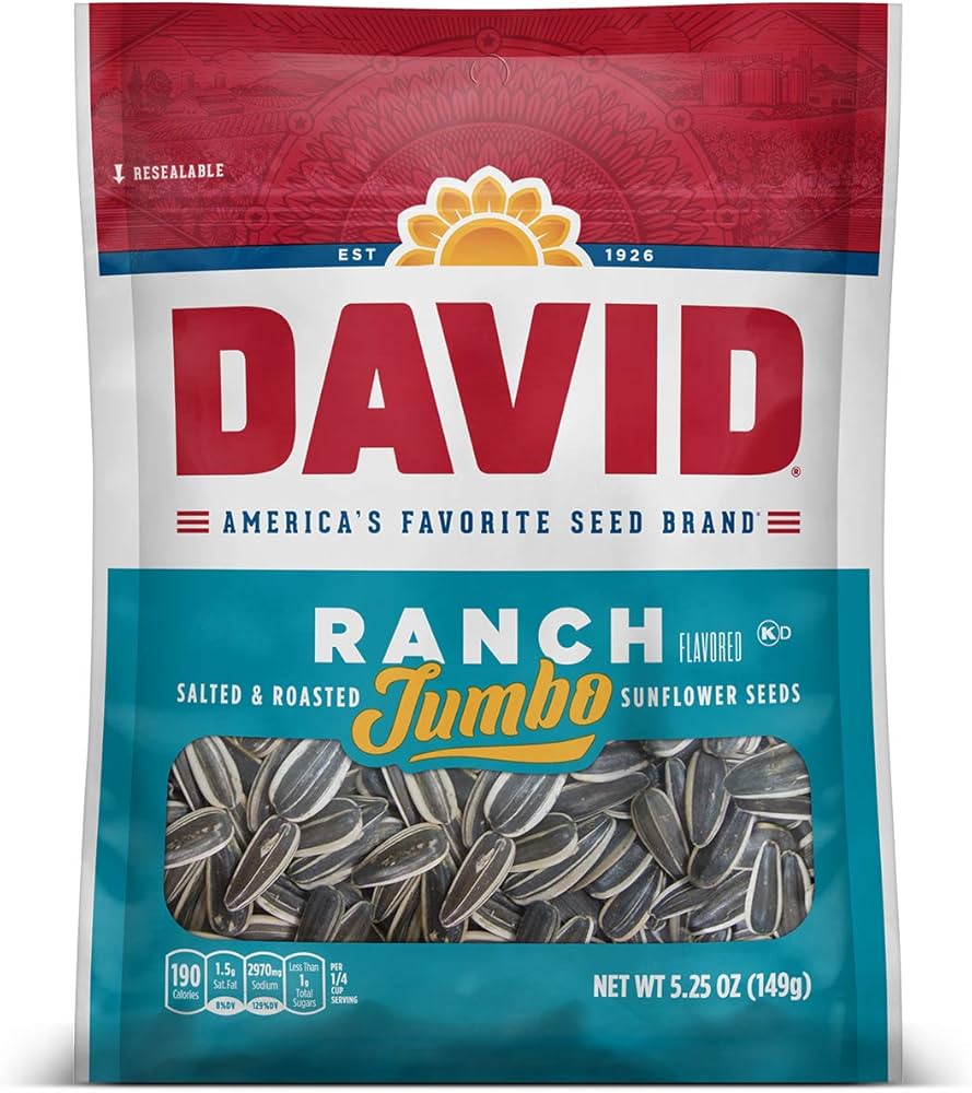 David Sunflower Seeds Ranch Jumbo 149g - Tom's Confectionery Warehouse