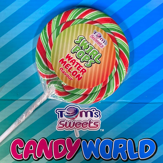Tom’s Sweets - Flavoured Swirl Pop - Watermelon