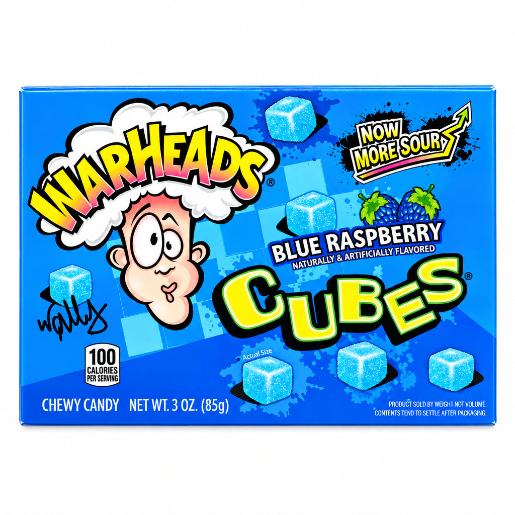 Warheads Blue Raspberry Cubes Movie 85g