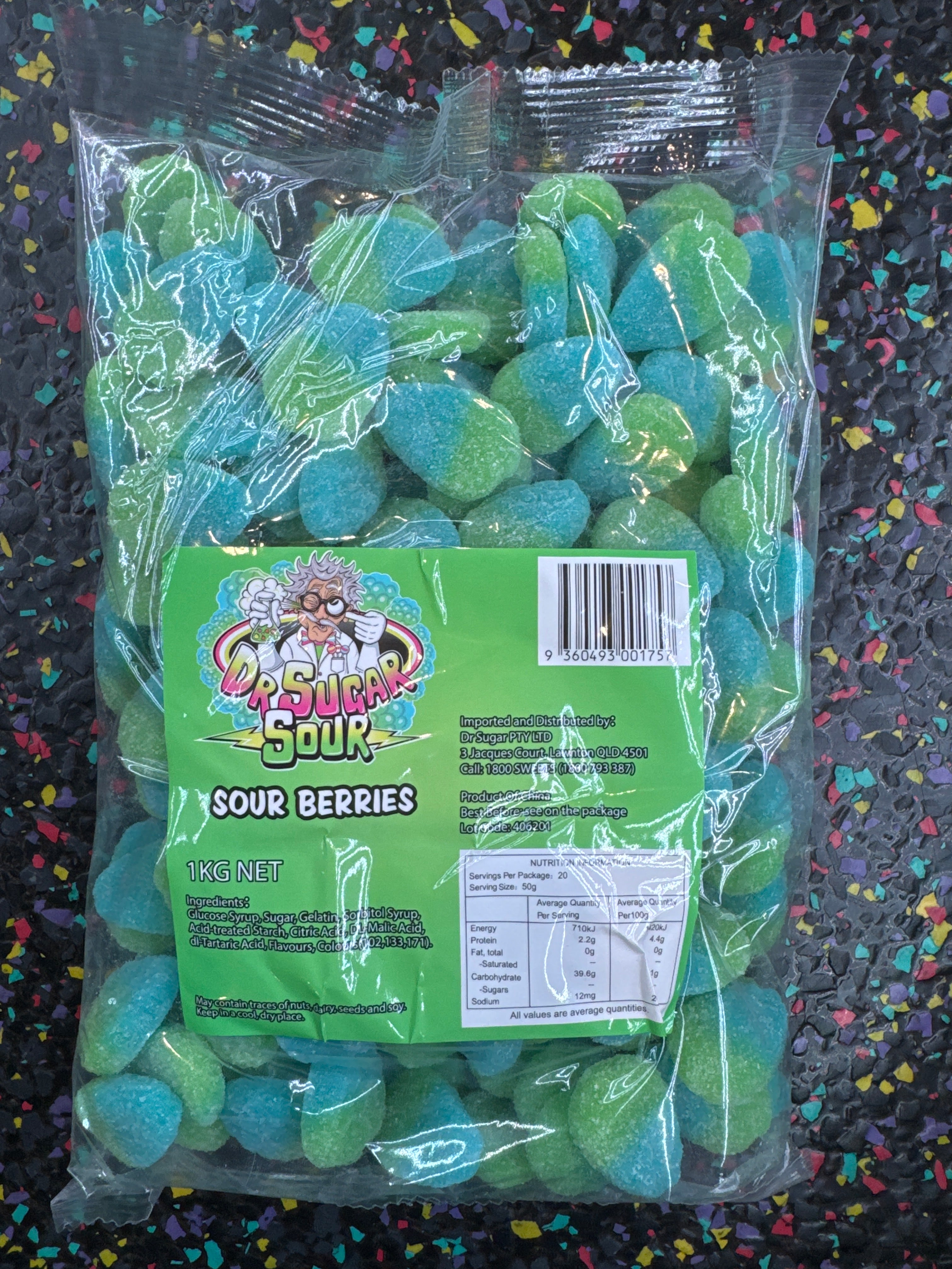 Dr. Sugar Sour Berries 1kg – Tom's Confectionery Warehouse