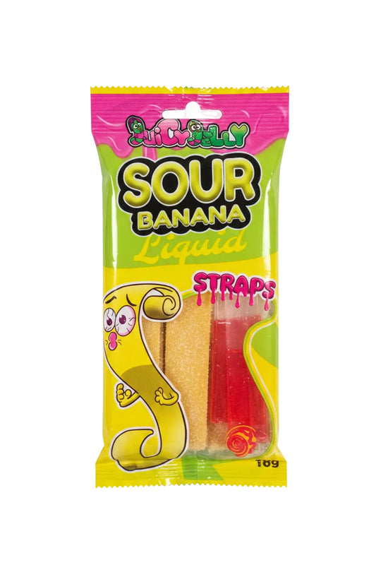 Juicy Jelly Sour Banana Liquid Straps 160g