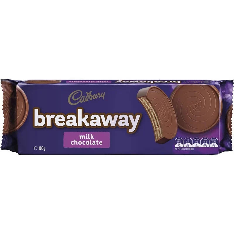 Cadbury Breakaway Wafer Biscuits 180g