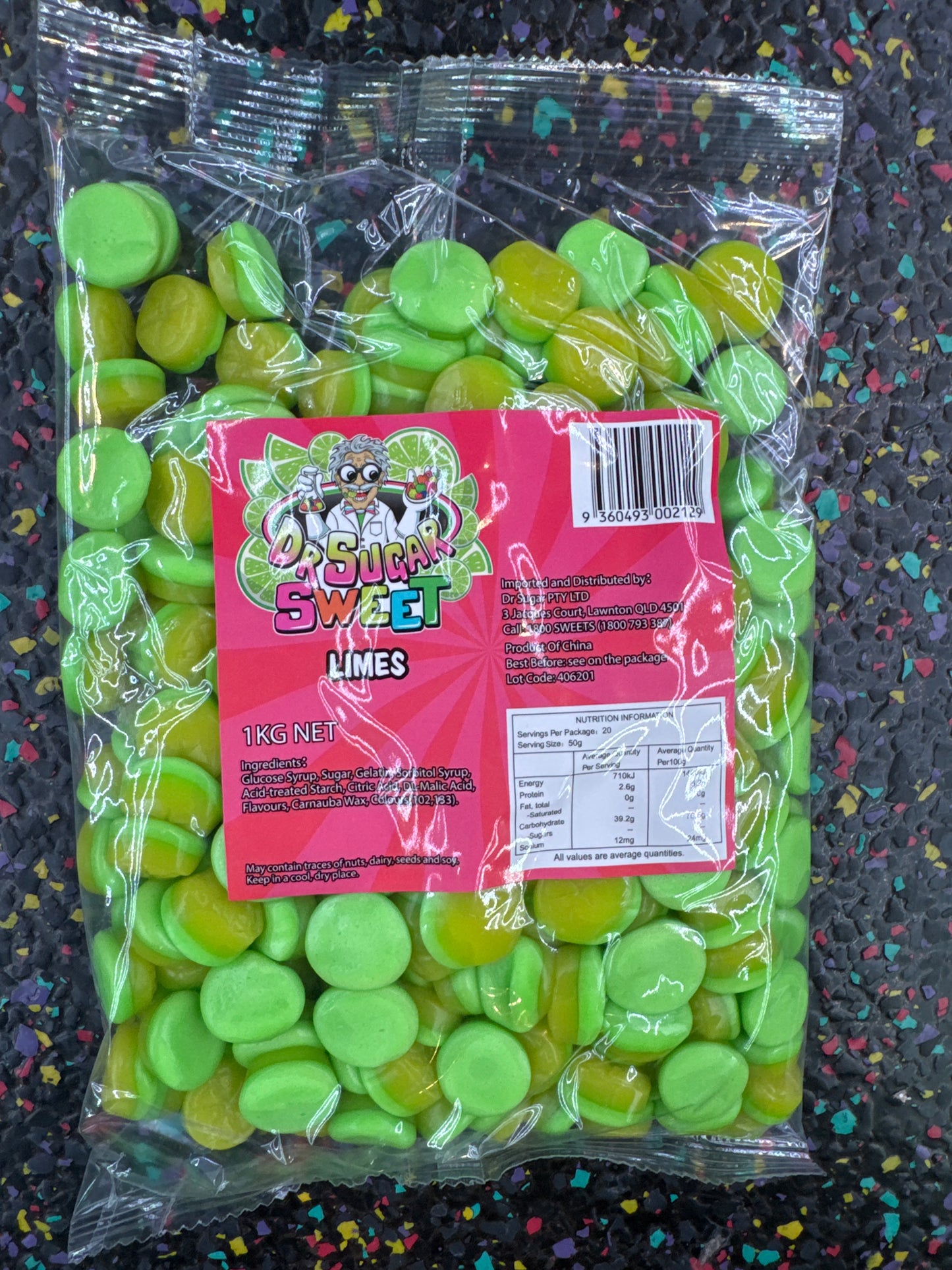 Dr. Sugar Gummy Limes 1kg