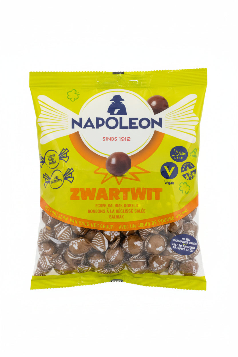 Napoleon Zwartwit Salmiak Kogels