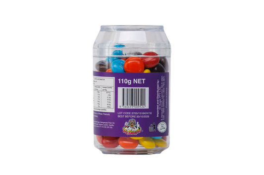 110g CHOCOLATE BEANS BUTTON-CAN