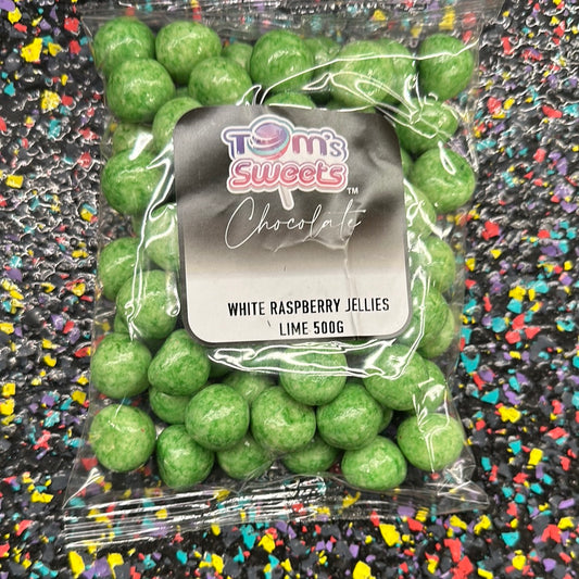 Tom’s Sweets White raspberry jelly lime 500g