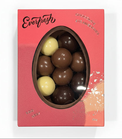 170g - Everfresh Egg Nest - Chocolate Freeze dried strawberries - Tom's Confectionery Warehouse