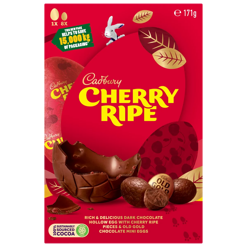 171g Cadbury Cherry Ripe Egg Gift Box